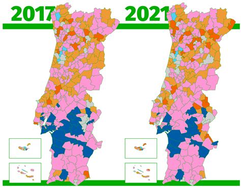mapa das eleições autarquicas 2021